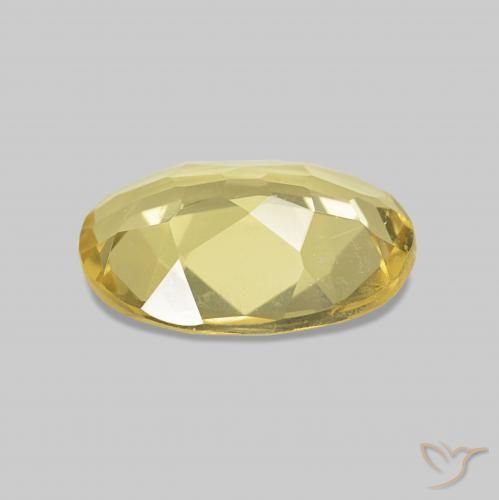 Berillo Giallo Toscana naturale da 0.85 ct, Ovale, VVS-VS