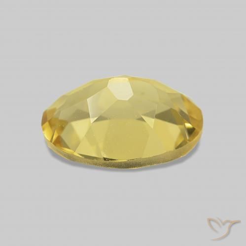 Berillo Giallo chiaro naturale da 0.70 ct, Ovale, VVS-VS