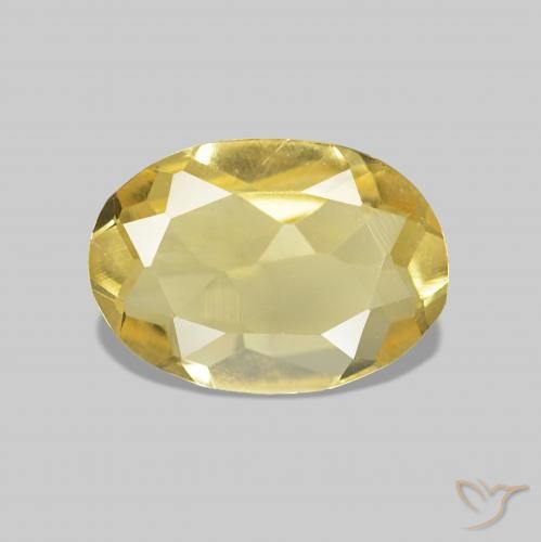 0.59ct Giallo chiaro Berillo, Ovale, VVS-VS