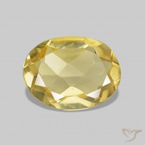1.12ct Giallo chiaro Berillo, Ovale, VVS-VS