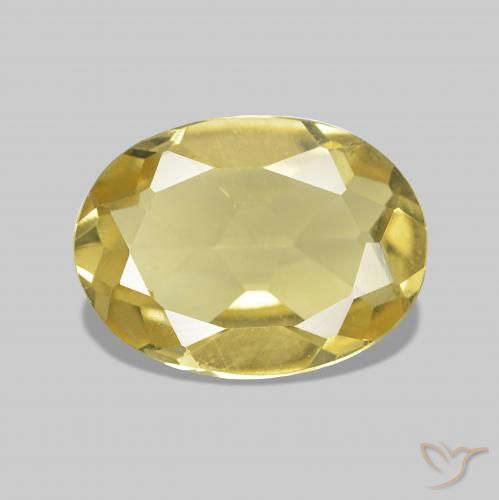 Berillo Oro chiaro naturale da 0.99 ct, Ovale, VVS-VS