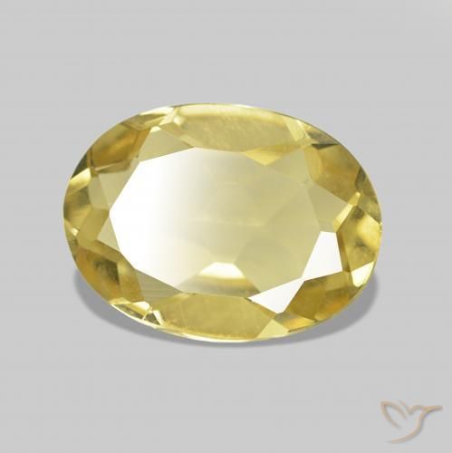 Berillo Oro chiaro naturale da 0.99 ct, Ovale, VVS-VS
