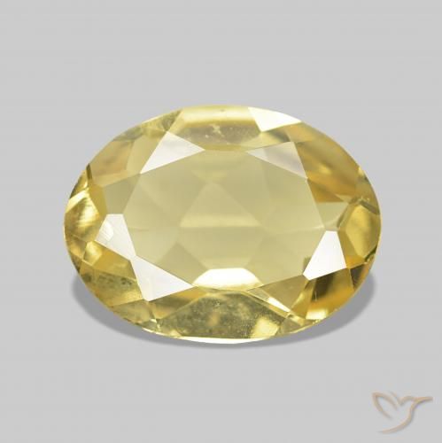 0.99ct Giallo dorato chiaro Berillo, Ovale, VVS-VS