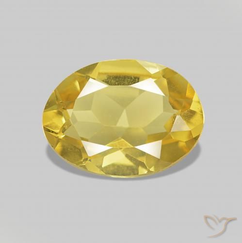 Berillo Dorato medio naturale da 0.67 ct, Ovale, VVS-VS