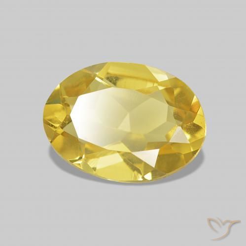 Berillo Dorato medio naturale da 0.67 ct, Ovale, VVS-VS