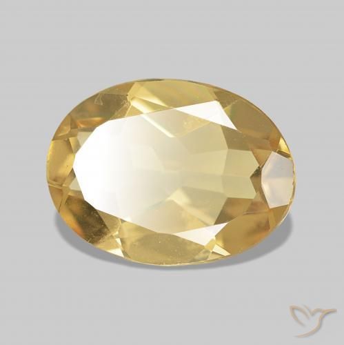 Berillo Giallo caldo naturale da 1.38 ct, Ovale, VVS-VS