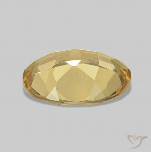 Berillo Giallo caldo naturale da 1.38 ct, Ovale, VVS-VS