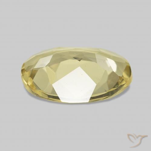 Berillo Giallo dorato chiaro naturale da 1.31 ct, Ovale, VVS-VS