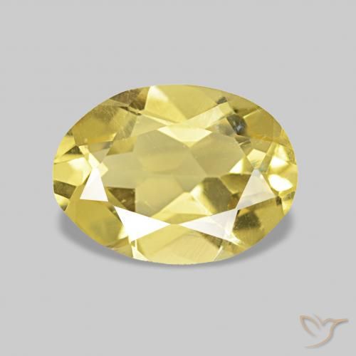 Berillo Giallo chiaro naturale da 1.15 ct, Ovale, VS