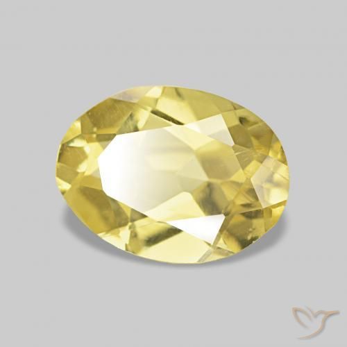 Berillo Giallo chiaro naturale da 1.15 ct, Ovale, VS