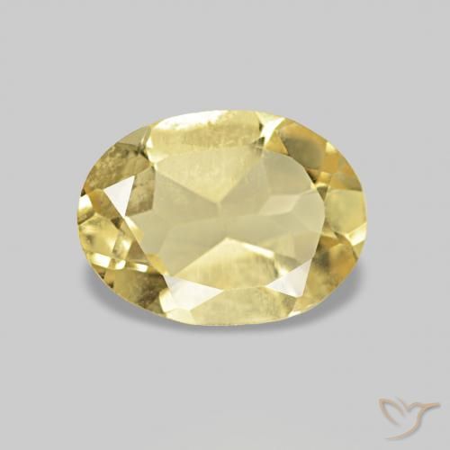 Berillo Giallo dorato chiaro naturale da 0.63 ct, Ovale, VS
