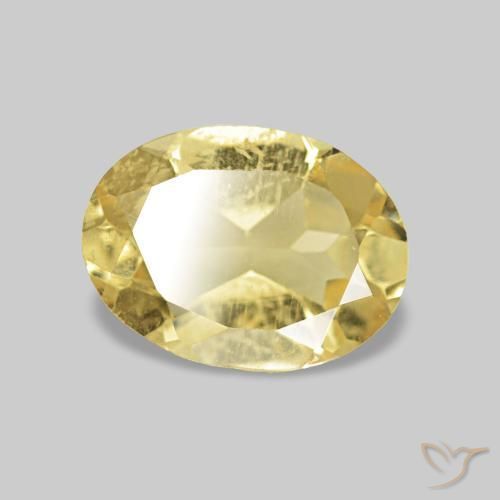 Berillo Giallo dorato chiaro naturale da 0.63 ct, Ovale, VS