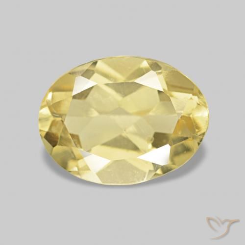 Berillo Oro chiaro naturale da 1.14 ct, Ovale, VS