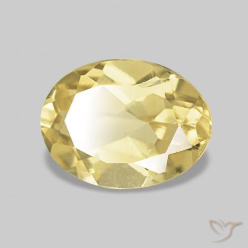 Berillo Oro chiaro naturale da 1.14 ct, Ovale, VS