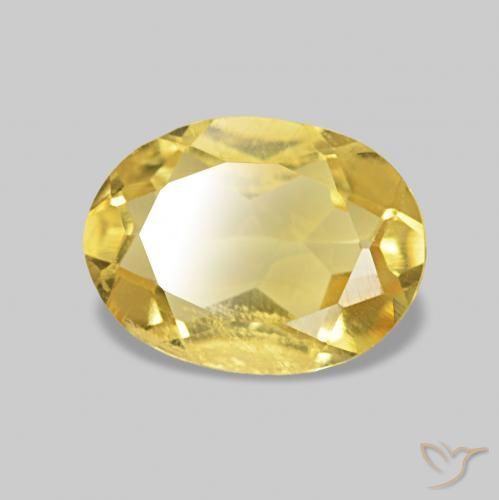 Berillo Giallo dorato chiaro naturale da 0.89 ct, Ovale, VS