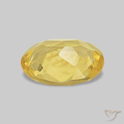 Berillo Giallo dorato chiaro naturale da 0.89 ct, Ovale, VS