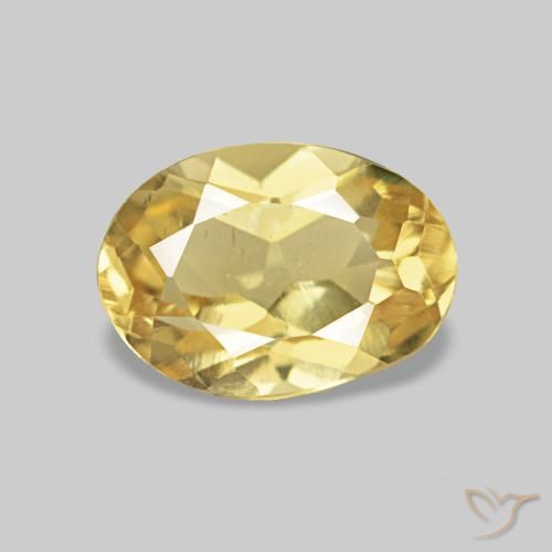 Berillo Dorato naturale da 0.73 ct, Ovale, VS