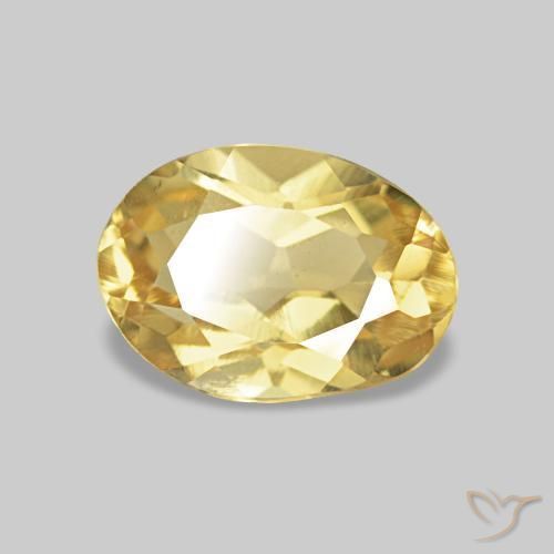 Berillo Dorato naturale da 0.73 ct, Ovale, VS