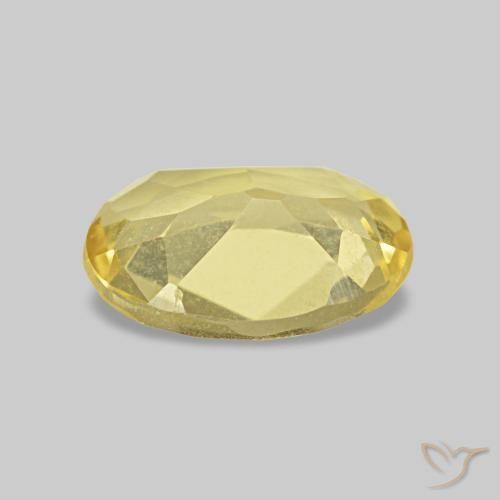 Berillo Giallo chiaro naturale da 0.61 ct, Ovale, VS
