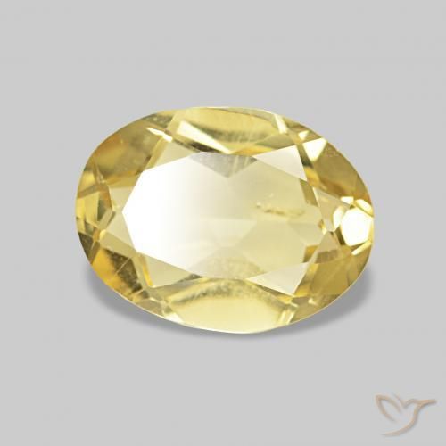 Berillo Giallo chiaro naturale da 1.18 ct, Ovale, VS