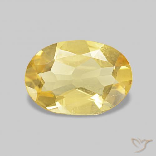 0.85ct Giallo chiaro Berillo, Ovale, VS