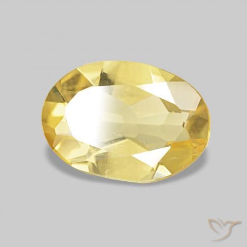 Berillo Giallo chiaro naturale da 0.85 ct, Ovale, VS