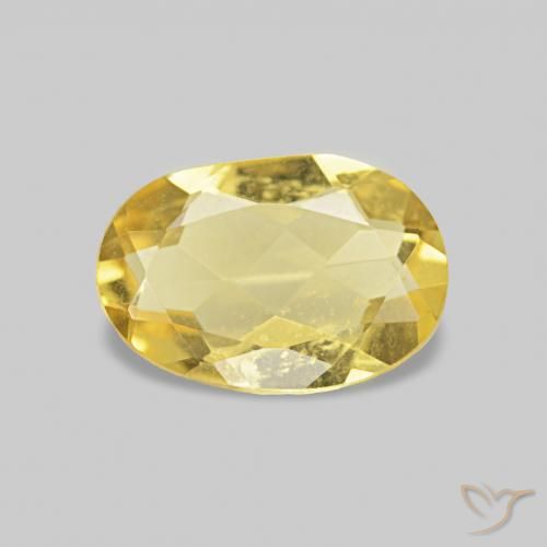 Berillo Giallo chiaro naturale da 0.52 ct, Ovale, VS