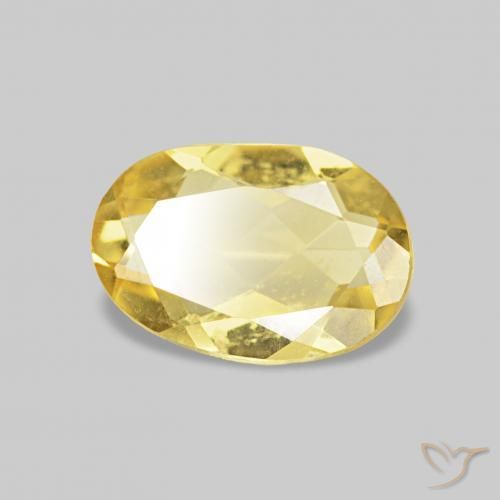 Berillo Giallo chiaro naturale da 0.52 ct, Ovale, VS
