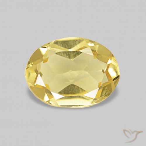 Berillo Oro chiaro naturale da 0.65 ct, Ovale, VS