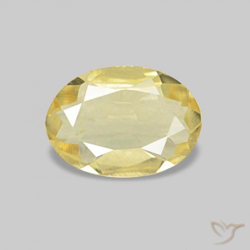 Berillo Giallo chiaro naturale da 0.45 ct, Ovale, VS