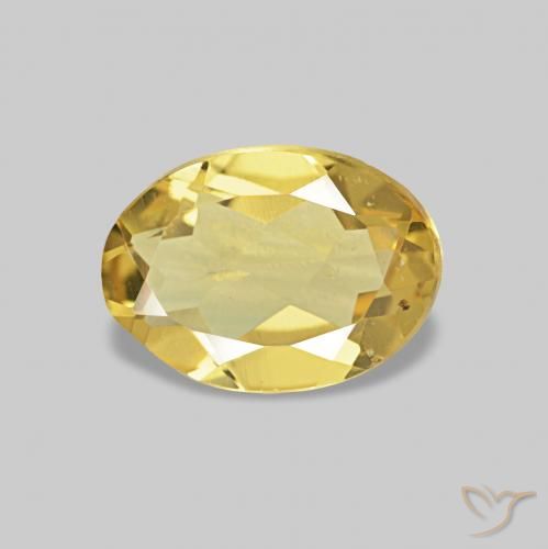 Berillo Oro chiaro naturale da 0.61 ct, Ovale, VS