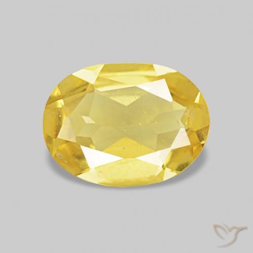0.60ct Giallo chiaro Berillo, Ovale, VS