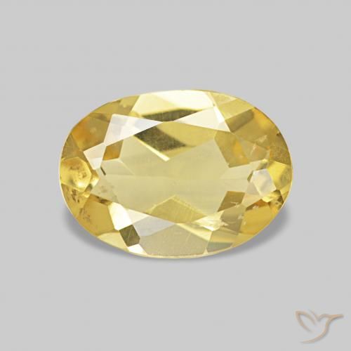 0.89ct Giallo dorato chiaro Berillo, Ovale, VS