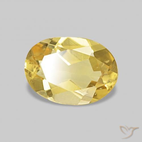 Berillo Giallo dorato chiaro naturale da 0.89 ct, Taglio ovale, VS