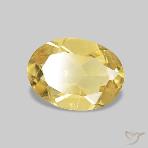 Berillo Giallo chiaro naturale da 0.90 ct, Ovale, VS