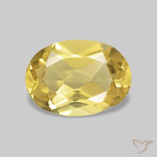 Berillo Giallo chiaro naturale da 0.77 ct, Ovale, VS