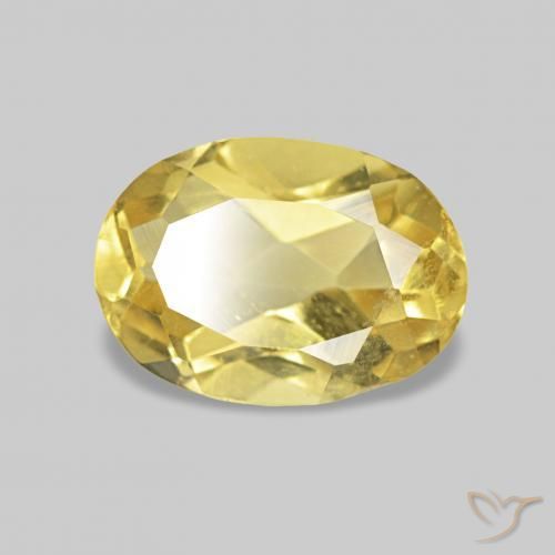 Berillo Giallo chiaro naturale da 0.77 ct, Ovale, VS