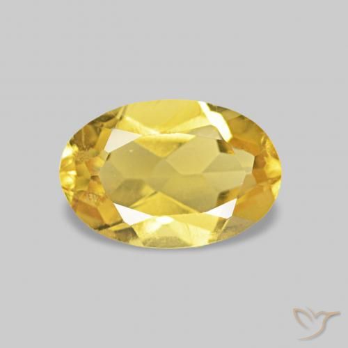 0.51ct Dorato medio Berillo, Ovale, VS