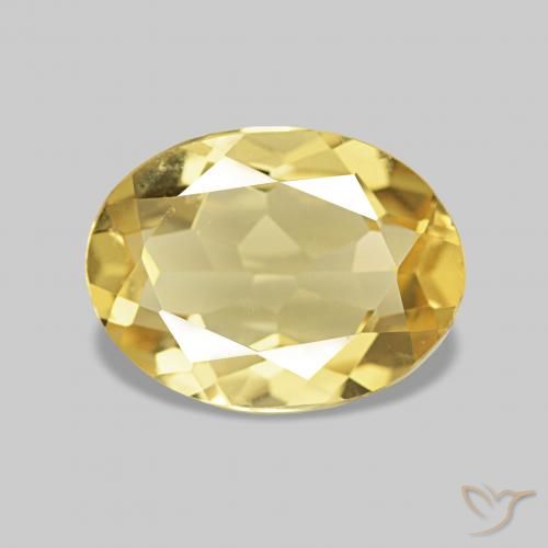 Berillo Giallo dorato chiaro naturale da 1.50 ct, Ovale, VS