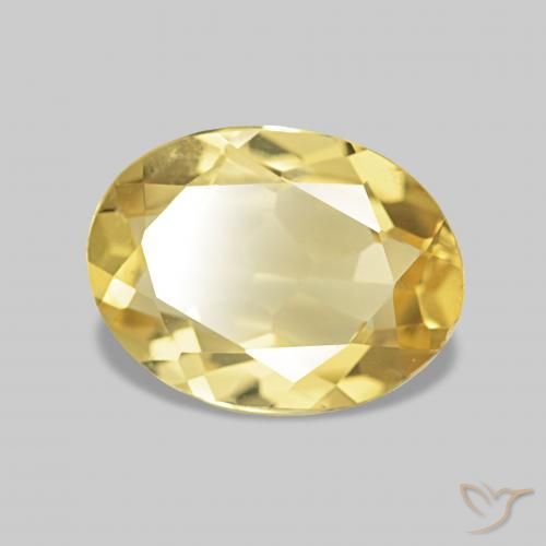 Berillo Giallo dorato chiaro naturale da 1.50 ct, Ovale, VS