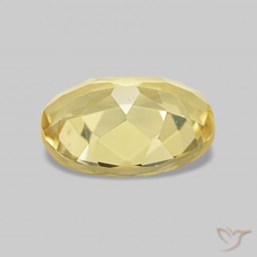 Berillo Giallo dorato chiaro naturale da 1.44 ct, Ovale, VVS-VS