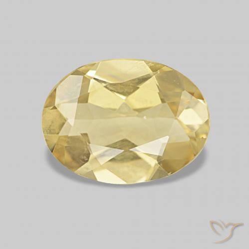 1.34ct Giallo chiaro Berillo, Ovale, VVS-VS