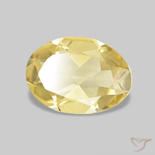 Berillo Giallo medio naturale da 0.97 ct, Taglio ovale, VVS-VS