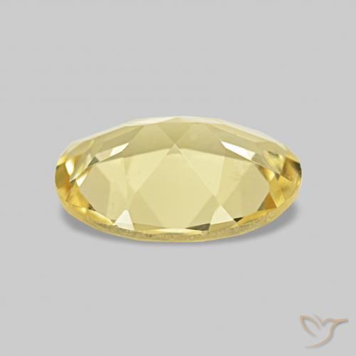Berillo Giallo medio naturale da 0.97 ct, Taglio ovale, VVS-VS