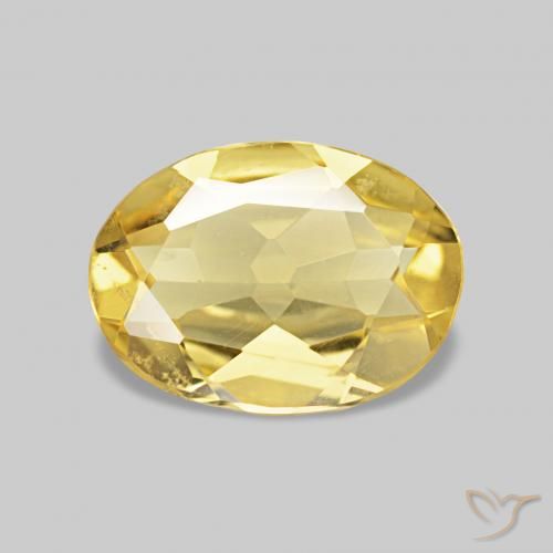 Berillo Oro chiaro naturale da 0.91 ct, Ovale, VVS-VS