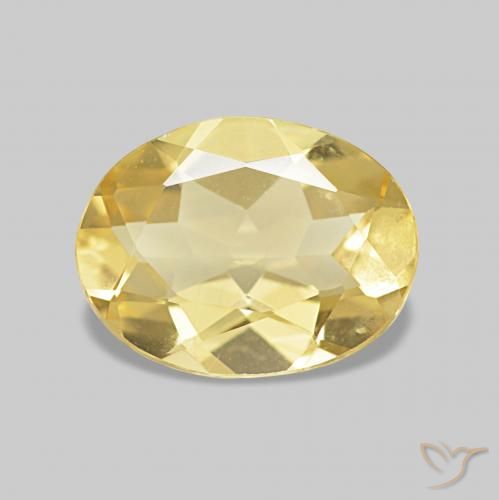 1.40ct Giallo medio Berillo, Ovale, VVS-VS