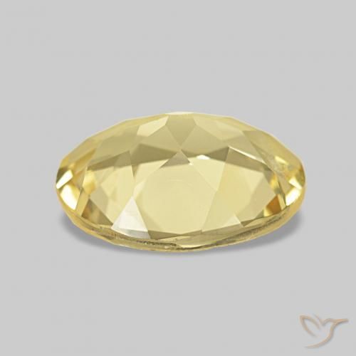 Berillo Giallo medio naturale da 1.40 ct, Ovale, VVS-VS