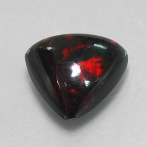 Opale nero naturale multicolore da 4,00 ct, trillion, opaco