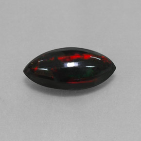 Opale nero naturale multicolore da 1,93 ct, marchesa, opaco