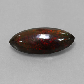Opale nero naturale multicolore da 2,28 ct, marchesa, opaco